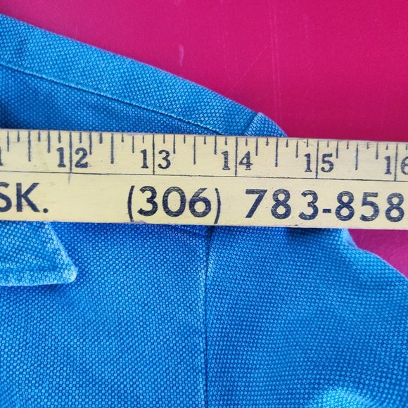 Almond oil trench coat distressed canvas turquoise women's - Picture 8 of 10